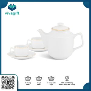 Bộ trà 0.7 L Jasmine Viền chỉ vàng A001_01071101403